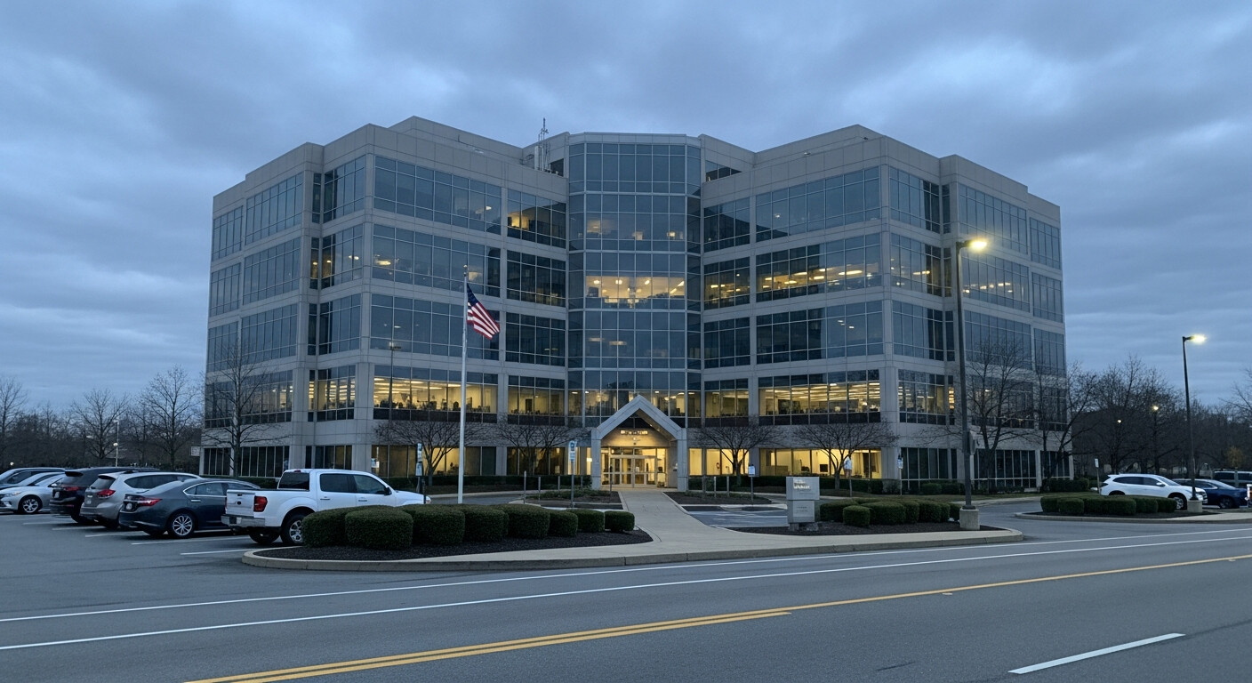 Modern corporate office building