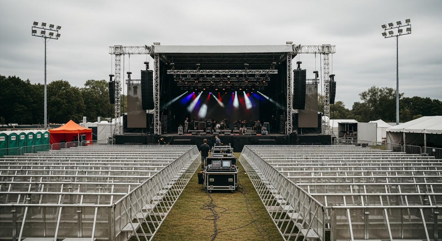 Large event venue with crowd