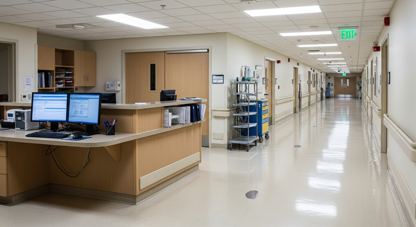 Healthcare facility hallway