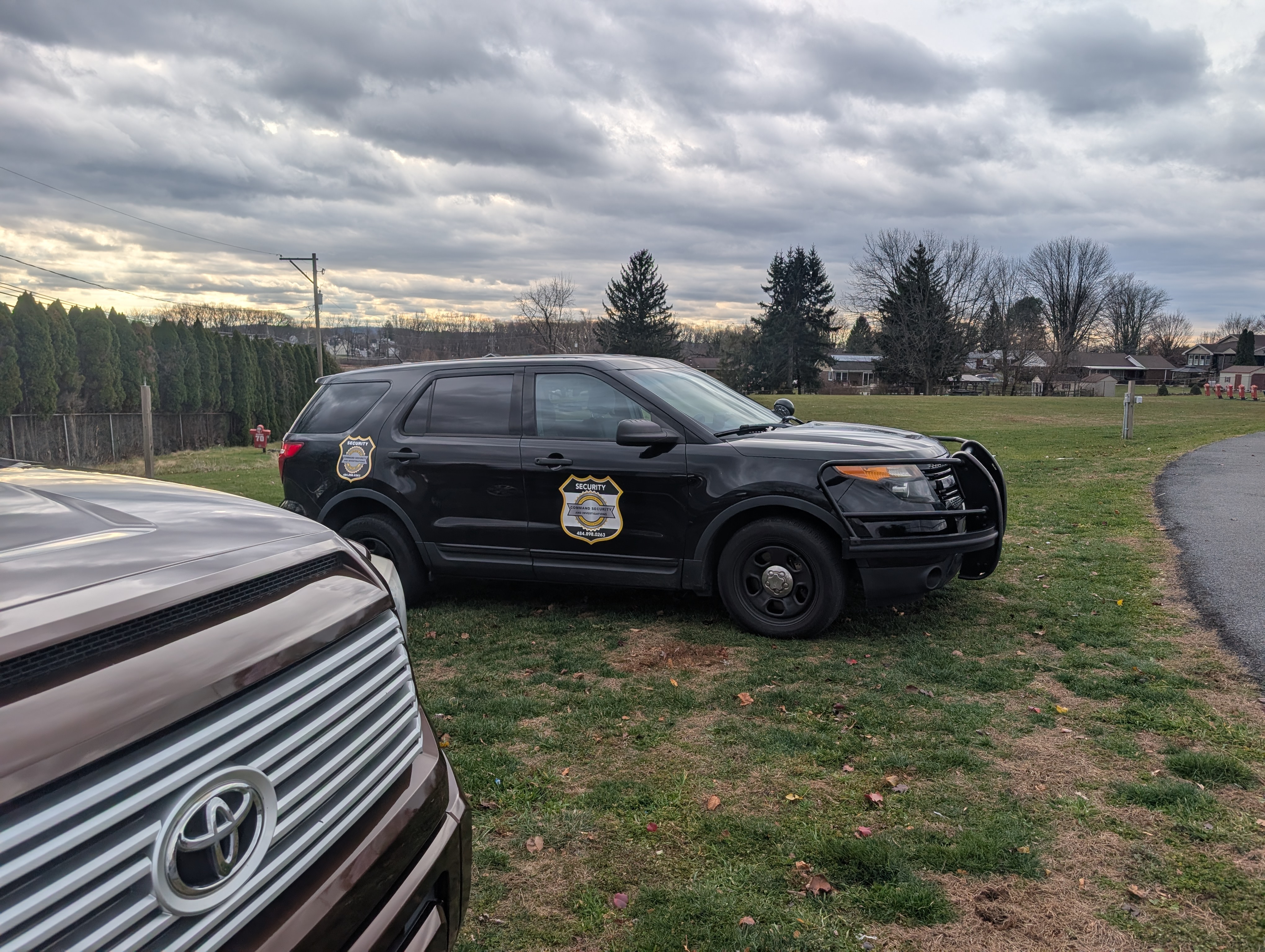 Command Security patrol vehicle on assignment